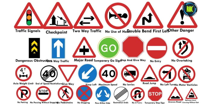Define These Traffic Signs Flashcards